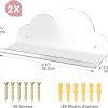 Goodsright Decor Cloud-Shaped Clear Acrylic Floating Shelves XL 2-Pack for Toys, Ornaments, Essential Oils & More, 12.7" L x 4.7" W x 5.5" H Spacious Room Decoration Display for Kids Room, Bathroom & Bedroom