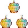 Goodsright Decor 2pcs colorful glass jar old glass crystal cookie jar glass bowls with lids glass decorative jar glass candy jar candy dish with lid clear jar Glass Gift Organizer biscuit Candy box