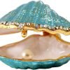 Goodsright Decor Hinged Metal Starfish Jewelry Box Decorative Box Ring Holder Trinket Organizer Earring Necklace Storage Box Jewelry Display Box Gift for Women Girl