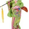 Goodsright Decor Japanese Geisha Kimono Doll Collectible Figurines Traditional Craft Desktop Ornaments for Home Restaurant Table Decors