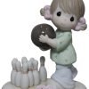 Goodsright Decor Precious Moments Growing in Grace Age 10 | Blonde Girl Bowling Bisque Porcelain Figurine | Birthday Gift | Birthday Collection | Room Decor & Gifts | Hand-Painted