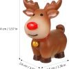 Goodsright Decor 5 Pcs Mini Reindeer Statue Cartoon Antler Deer Elk Pattern Figurine Animal Cake Topper Desktop Decorative Ornaments for Children Kids Style 1