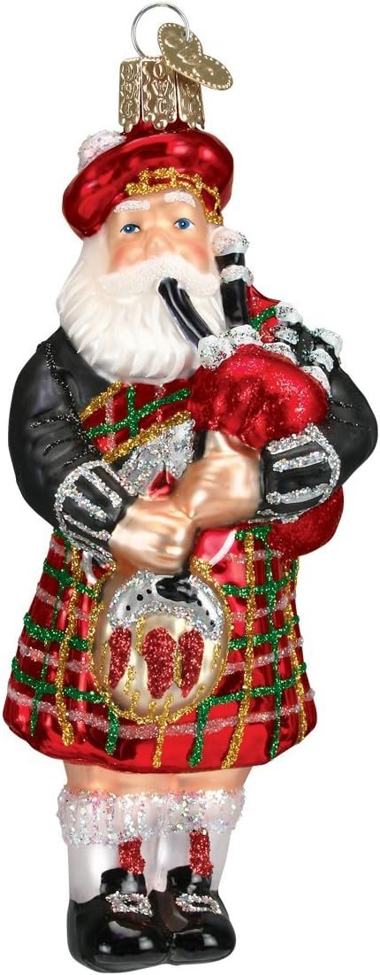 Goodsright Decor Old World Christmas Irish Santa Glass Blown Ornament for Christmas Tree