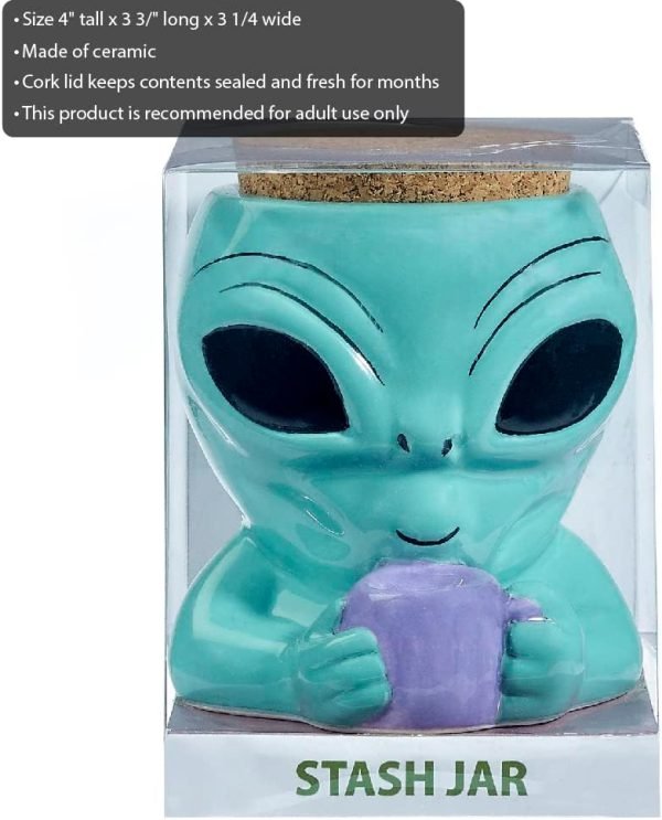 Goodsright Decor Fashioncraft Alien Stash Jar - Novelty Stash Jar