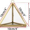 Goodsright Decor Jewelry Ring Display Holder - Glass Ring Holder Geometric Glass Ring Jewelry Box Wedding Ring Bearer Gift Box Hanging Prism Ring Stand Proposal Ring Display Case (Triangular pyramid)