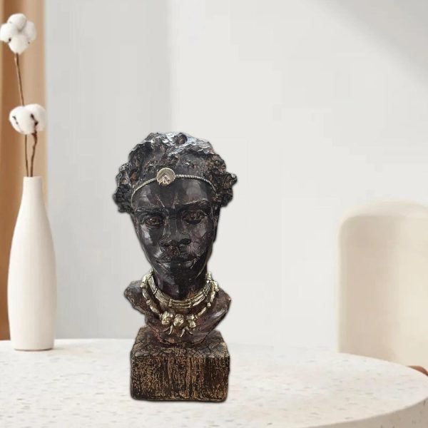 Goodsright Decor Men Resin Figurines Decoration Home Decor Vintage Crafts Vivid Human Ethnic African Statue Sculpture for Centerpieces Tabletop
