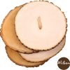 Goodsright Decor 4 Pack Basswood Round Rustic Wood Slice, Sanded Side, 9-12" Diameter, Excellent for Wedding Centerpiece, DIY Woodland Projects, Table Chargers, Pyrography, and Country Decor