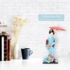 Goodsright Decor Japanese Geisha Kimono Doll Collectible Figurines Traditional Craft Desktop Ornaments for Home Restaurant Table Decors