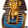 Goodsright Decor 4pcs Pharaoh Decorative Ornaments Tutankhamun Figures King Figurine Statue of Khafre Egyptian Pharaoh King Khafre Statue Ornament Crafts 80s Party Decorations Bust Resin Avatar