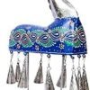 Goodsright Decor Wooden and Iron Hand Crafted Horse with Bells, Wooden Handmade Emboss Work Bell Horse Decorative Showpiece, Birthday
