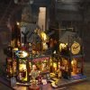 Goodsright Decor DIY Miniature Dollhouse Kit Magic Castle,Tiny House to Build Live in,Mini Handmade Unzip 3D Wooden Puzzle Furnishing Decor Model(ES012-Holo Magic City)