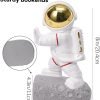 Goodsright Decor Space Decor Bookends, Resin Astronaut Bookshelf Ends for Kids Rooms Gold Book Ends for Heavy Books Fun Heavy Duty Book End Holder Astronaut Figurine Statue for Office Home Room(D-Gold)