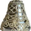 Goodsright Decor Christmas Bell Ornament 4-Inch Blown Glass (Gold Embellished)
