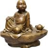 Goodsright Decor Statues Decor Pure Copper Little Monk Ornament Figure Sculpture Home Ornament Crafts
