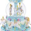Goodsright Decor Carousel Music Box Horse Gift, Remote Control Plug in Musical Snow Globe for Girls Women Daughter Wife, Usb Charge 8-Horse Snow Globes Birthday Anniversary Valentine Gift Play Multiple Songs