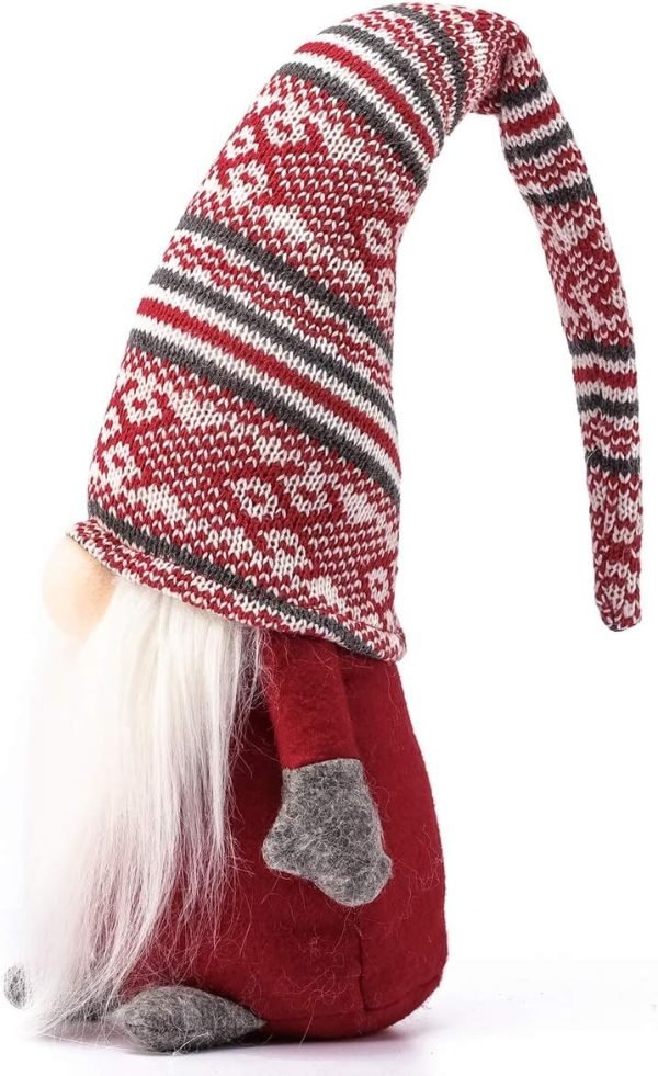 Goodsright Decor Holiday Gnome Handmade Swedish Tomte, Christmas Elf Decoration Ornaments Thanks Giving Day Gifts Swedish Gnomes tomte (Red Stripe - 19 Inches)