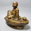 Goodsright Decor Statues Decor Pure Copper Little Monk Ornament Figure Sculpture Home Ornament Crafts