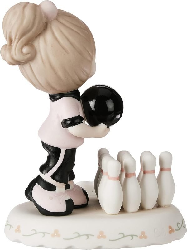 Goodsright Decor Precious Moments Growing in Grace Age 10 | Blonde Girl Bowling Bisque Porcelain Figurine | Birthday Gift | Birthday Collection | Room Decor & Gifts | Hand-Painted