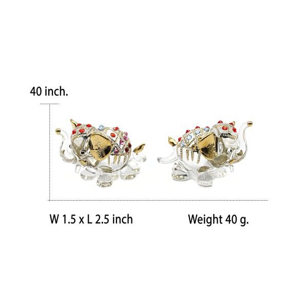 Goodsright Decor Mini Elephant Set 2 Elephant Animal Miniatures Statue Figurines 2pcs/Set Lucky Elephants for Home, Office, Kitchen, Bathroom D??cor, Shelf Ornaments