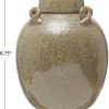 Goodsright Decor Stoneware Cachepot, Brown Reactive Glaze Decorative Storage, 6" L x 6" W x 9" H