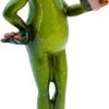 Goodsright Decor Frog Figurines Decor Funny Cute Craft Resin Frog Sculpture Statue for Home Office Desk Tabletop Bathroom Decoration, Ornament Gift (Fishing Frog)