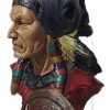 Goodsright Decor Native American Indian Chief and Horse Statue Ethnic Unique Handmade Sculpture Indian Warrior Bust Home & Office Decor Farmhouse Gift Idea