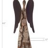 Goodsright Decor Wooden Guardian Angel Figurines for Love, Peace, Inspiration - Remembrance Angel Collectible Statue - Christmas Wood Angel Decor - Rustic Angel Gift in Memory of Loved Ones - Medium