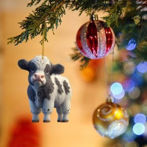 Goodsright Decor Cute Cartoon Cattle Cow Hanging Ornament Decorative Car Interior Pendant DIY Christmas Tree Ornament Lovely Animal Home Decor Decorative Hanging Ornaments Automobile Keychains