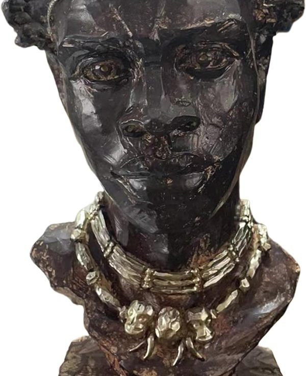 Goodsright Decor Men Resin Figurines Decoration Home Decor Vintage Crafts Vivid Human Ethnic African Statue Sculpture for Centerpieces Tabletop