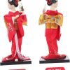 Goodsright Decor 4 Pcs Doll Ornaments Girl Handicrafts Statuette Traditional Japanese Doll Porcelain Dolls Car Dashboard Doll Japanese Art Craft Collectible Dolls Home Textile Miss Display Kimono