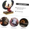 Goodsright Decor 4pcs Egyptian Ornament Desktop Decor Table top Decor Resin Crafts Collectible Egypt Figurine Spreading Wings Statue Winged Statue Egyptian Female Divine Decor Sculpture Figure