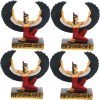 Goodsright Decor 4pcs Egyptian Ornament Desktop Decor Table top Decor Resin Crafts Collectible Egypt Figurine Spreading Wings Statue Winged Statue Egyptian Female Divine Decor Sculpture Figure