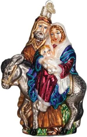 Goodsright Decor Old World Christmas Spiritual Gifts Glass Blown Ornaments for Christmas Tree Flight to Egypt