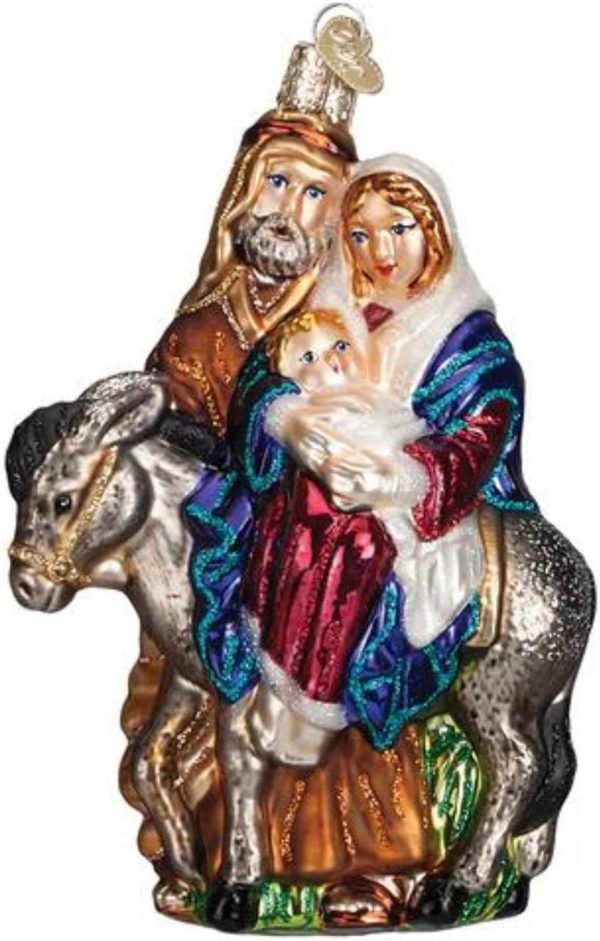 Goodsright Decor Old World Christmas Spiritual Gifts Glass Blown Ornaments for Christmas Tree Flight to Egypt