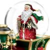 Goodsright Decor Thommas Kinkade Santa Claus is Comin' to Town Musical Snowglobe Train Car by The Bradford Exchange