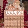 Goodsright Decor Wooden Christmas Advent Calendar, Countdown to Christmas, LED Holiday Decoration, Battery Operated, Reindeer Village