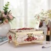 Goodsright Decor Metal Decorative Jewelry Box Vintage Treasure Chest Case Ornate Trinket Organizer Earrings Necklace Bracelet Storage Box Ring Holder Keepsake Box for Women Girls