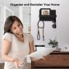 Goodsright Decor Key Holder for Wall, Decorative Key and Mail Holder with Shelf Has Large Hooks for Bags, Coats, Umbrella ?C Paulownia Wood Key Hanger with Mounting Hardware (9.8??W x 6.7??H x 4.2??D)