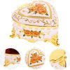 Goodsright Decor 4pcs Rose Jewelry Box Ring Holder Jewelry Case Desktop Decor Jewelry Organizer for Jewelry Organizer Small Jewelry Holder Shape Decor Trinket Boxes