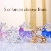 Goodsright Decor Crystal Deer Animals Lovely Elegant Craft Decorations for Home Ornaments Christmas Collectible Birthday Gifts Reindeer Figurines (Gold)