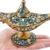 Goodsright Decor Classic Vintage Aladdin Magic Genie Costume Lamp Home Table Decoration & Gift, Golden Blue