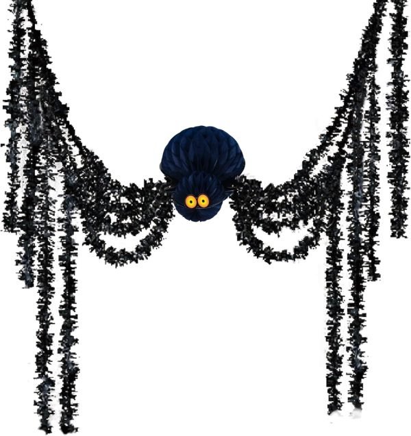 Goodsright Decor Halloween Hanging Spider, Halloween Honeycomb Pendant Ornaments, Perfect for Halloween Kids' Party Decoration, Haunted House, Indoor Outdoor Hanging Halloween Decor