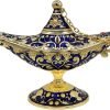Goodsright Decor Classic Vintage Aladdin Magic Genie Costume Lamp Home Table Decoration & Gift, Golden Blue