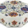 Goodsright Decor Mughal Garland Marble Inlay Jewelry Box