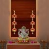 Goodsright Decor 2 Pc 15 Inch Lotus Latkan Decorative Toran/Wall Hanging Dipawali Ganesh Chaturthi Designer Mandir Hanging Valance Pujan Bandhanwar Indian Festival Traditional Fancy Latkan