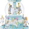 Goodsright Decor Carousel Music Box Horse Gift, Remote Control Plug in Musical Snow Globe for Girls Women Daughter Wife, Usb Charge 8-Horse Snow Globes Birthday Anniversary Valentine Gift Play Multiple Songs