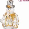 Goodsright Decor Miss Christmas Collection Fancy Snowman Blown Glass Christmas Tree Ornament (Elegant White Snowman)