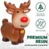 Goodsright Decor 5 Pcs Mini Reindeer Statue Cartoon Antler Deer Elk Pattern Figurine Animal Cake Topper Desktop Decorative Ornaments for Children Kids Style 1