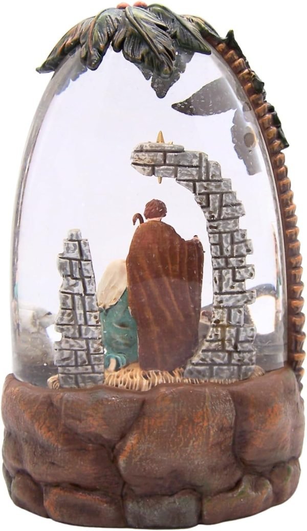 Goodsright Decor Lighted Water Globe with a Nativity Scene and Swirling Glitter, Freestanding Christmas Decoration, Religious Holiday D??cor, 8.75 Inches High