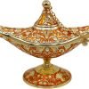Goodsright Decor Classic Vintage Aladdin Magic Genie Costume Lamp Home Table Decoration & Gift, Golden Blue